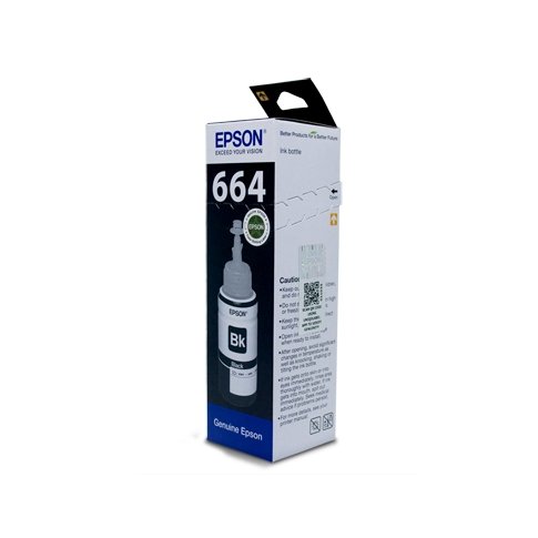 Epson Ink Bottle 70ml C13 T6641 (Black) | Compatible Printer Models: Epson L130 / L1300 / L220 / L550 / L355 / L110 / L210 / L300 / L360 / L350 / L380 / L100 / L200 / L565 / L555 / L405