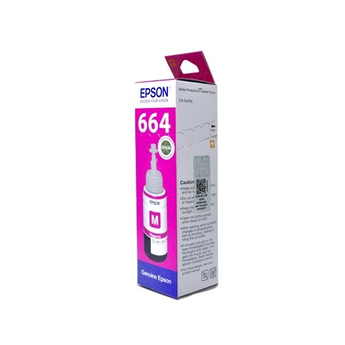 Epson Ink Bottle 70ML T6643 (Magenta) | Compatible Printer Models: Epson L130 / L1300 / L220 / L550 / L355 / L110/ L210 / L300 / L 360 / L350 / L 380 / L100 / L 200 / L565 / L555 / L405