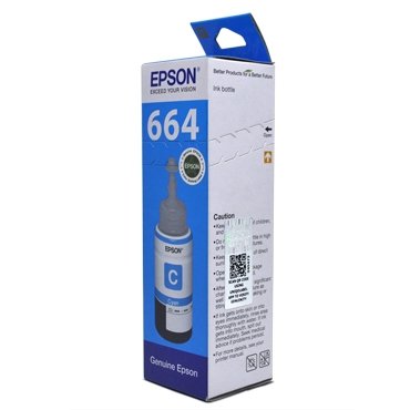 Epson Ink Bottle 70ML T6642 (Cyan) | Compatible Printer Models: Epson L130 / L1300 / L220 / L550 / L355 / L110/ L210 / L300 / L360 / L350 / L380 / L100 / L200 / L565 / L555 / L405