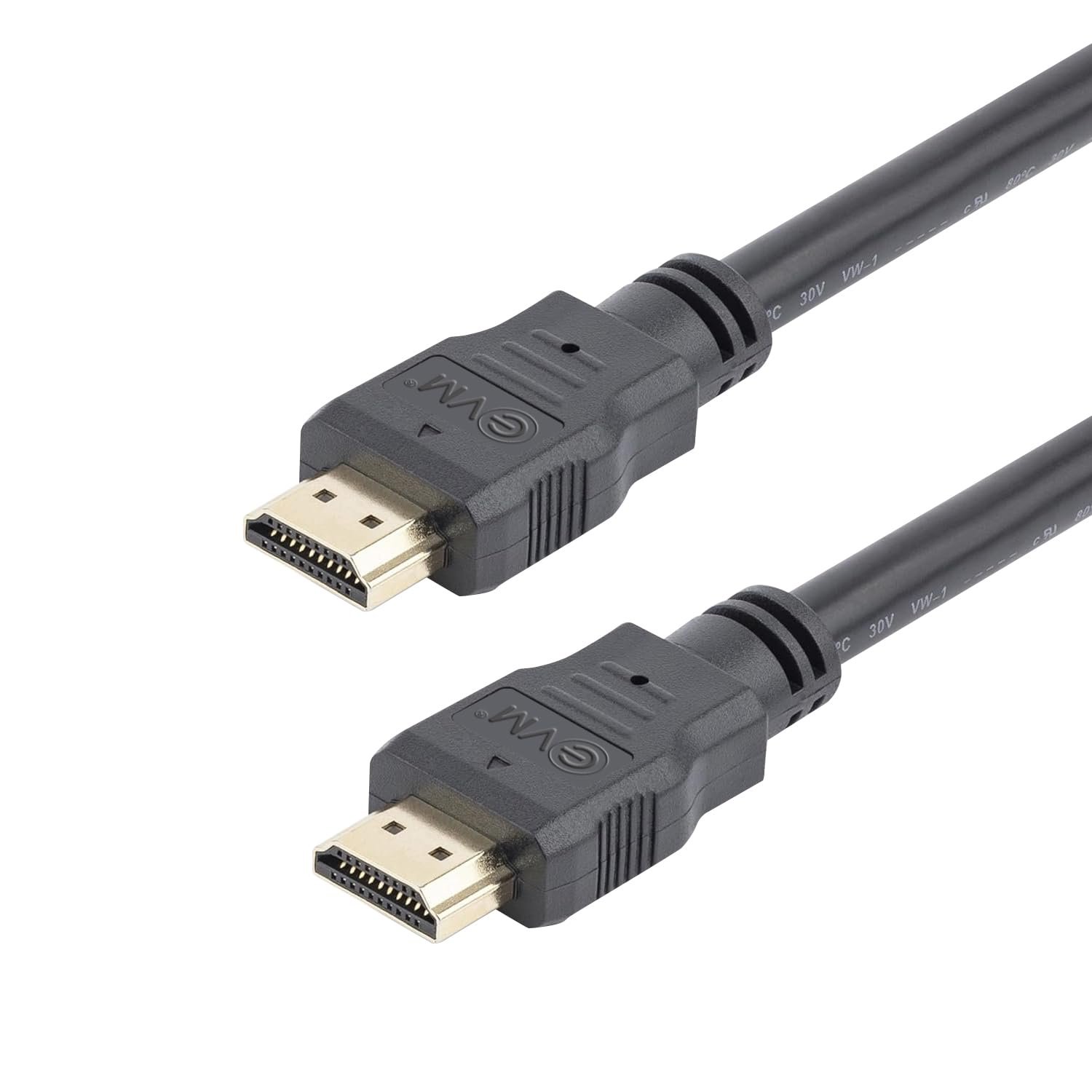 Cable EVM 3M HDMI Male To HDMI Male EVM-HDMI 3M | High Speed HDMI Cable With Ethernet, Gold Plated Connectors, Tangle Free, Compatible with Multiple Devices, Black