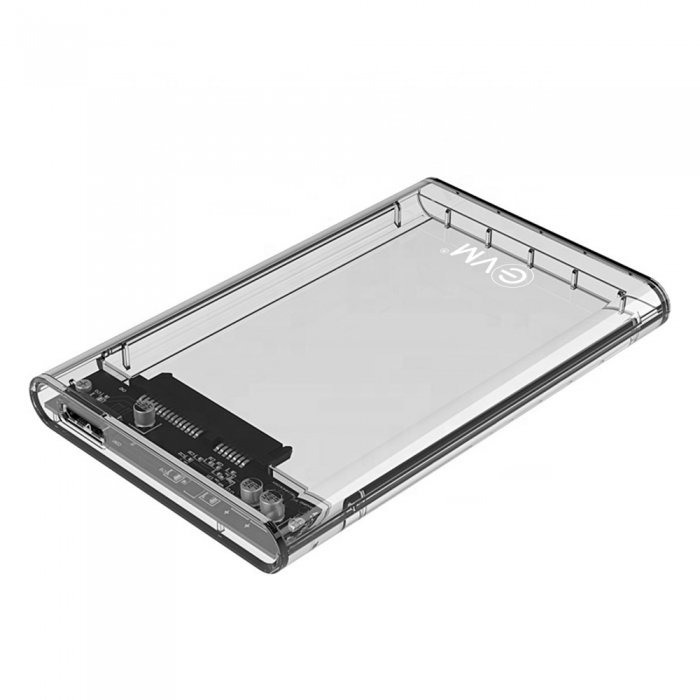Casing EVM 2.5 Inch SATA SSD Casing EVM-ESC/TP01 | High Speed USB 3.0, Support: 4TB Capacity, Dual Protection, Fast Transfer Speeds Upto 5Gbps, Transparent