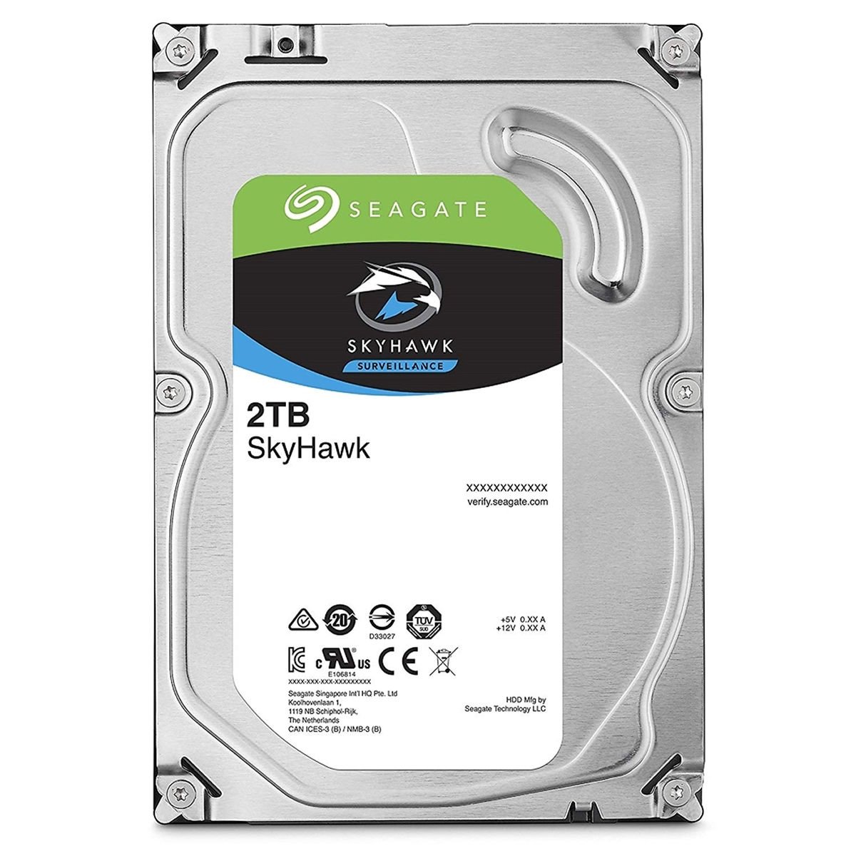 Harddisk Seagate Skyhawk 2tb Surveillance Internal Hard Drive HDD 3.5 Inch SATA 6Gb/s 64mb Cache for DVR NVR Security Camera System (ST2000VX017)