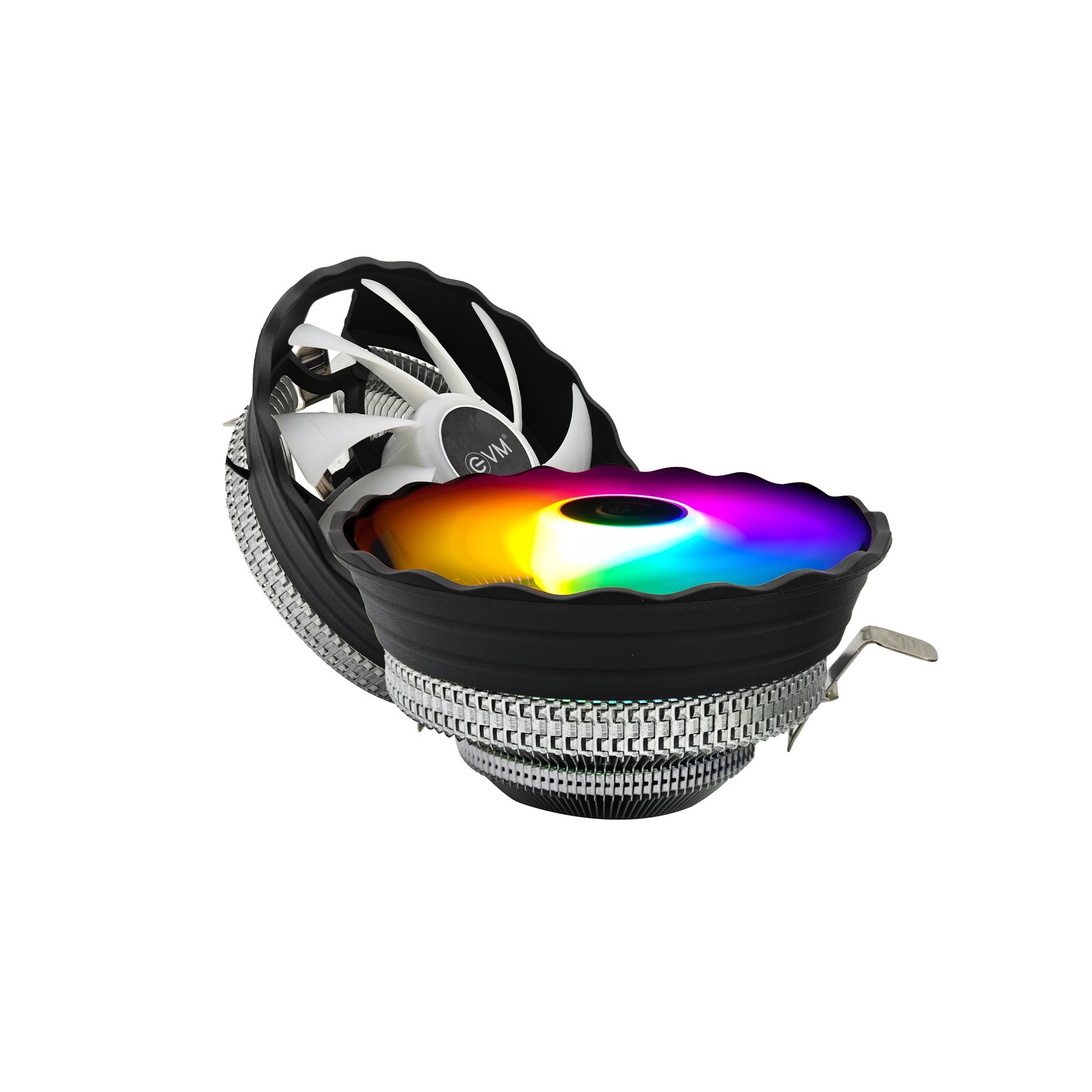 CPU Cooling Fan EVM EnAero 2.0 EVM-ECF-504 | 12V, 120mm fan, 1500RPM, hydraulic bearing, LED light, supports Intel (1150/1151/1155/1156/775/1366/1200/1700) & AMD sockets, efficient cooling, durable design, black