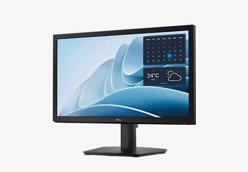 Monitor Dell E2026H | 20″ display with 1600×900 resolution TN panel and 100Hz refresh rate. Offers 250 nits brightness, tilt support, 16:9 aspect ratio, and multiple connectivity options including HDMI, DisplayPort, and VGA in a compact black design.
