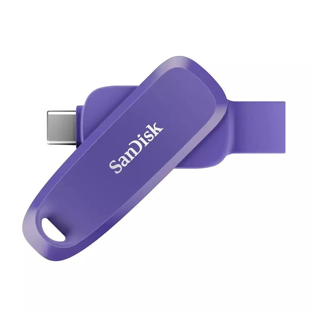 Pendrive SanDisk 2-in-1 USB 3.2 Gen 1 Mobile Pen Drive 256GB SDDDC6-256G- I46PO | USB Type-C & Type-A For Smartphones, Tablets & Computers, Purple Opulence