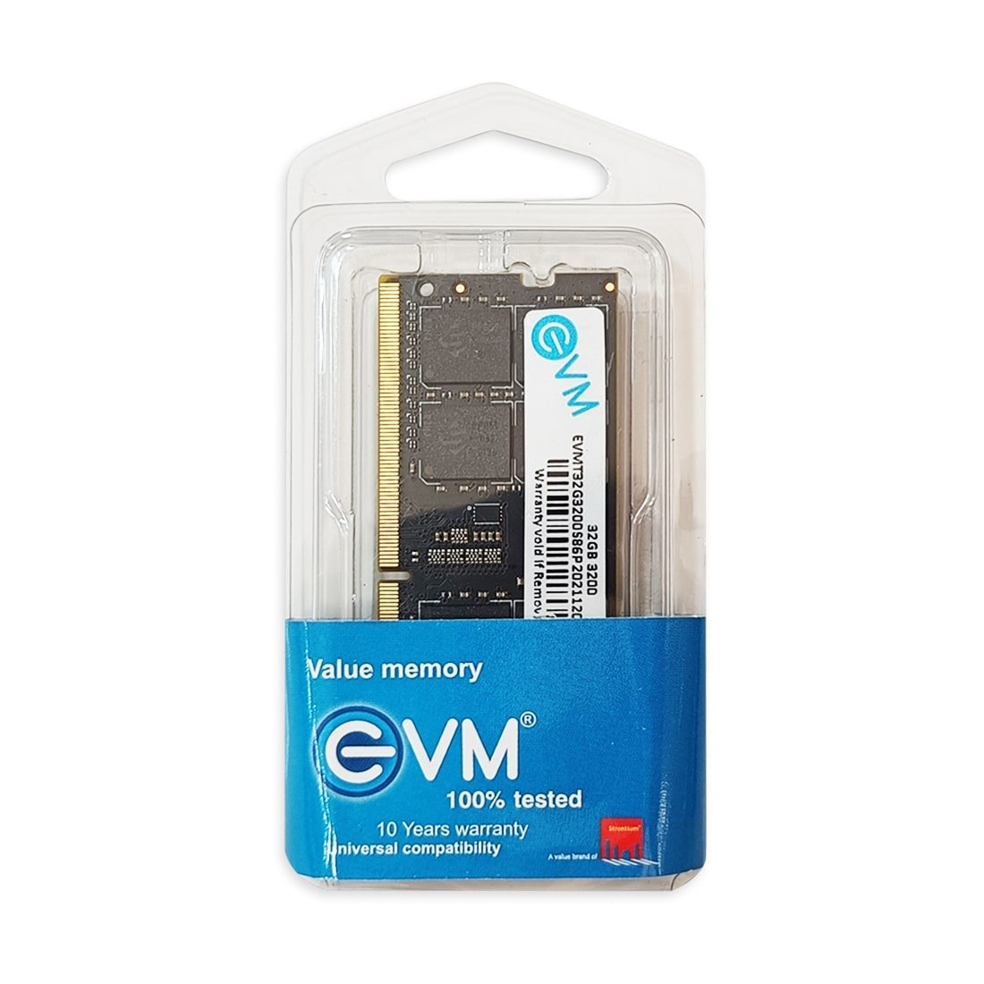 Ram EVM 32GB DDR4 3200MHz SODIMM EVM32G3200S88P | Laptop RAM, Unleash Your System's Full Potential, Perfect For Gamers, Office Work