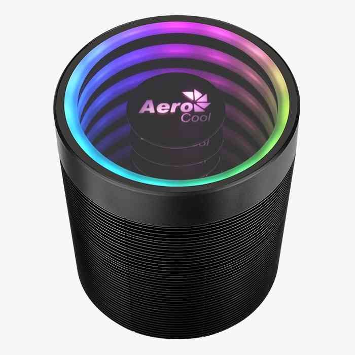 Cooling Fan Aerocool Mirage 5 ARGB CPU Air Cooler ACTC-MR90517.13 | 5 Ultra Efficient Thermal Heat Pipe, Powerful turbojet inspired cooling fan delivers superior cooling performance & heat dissipation, For Gaming PC, Black