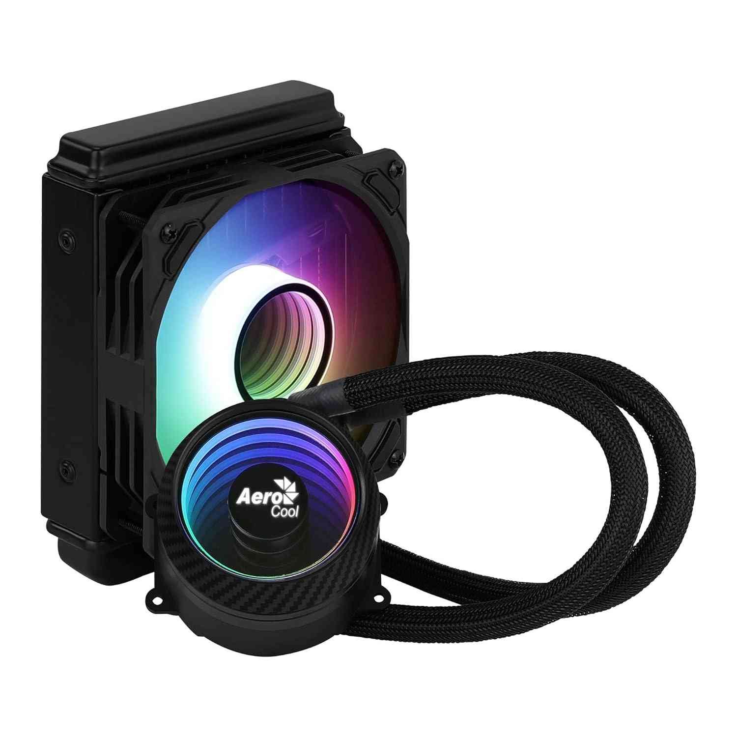 Cooling Fan Aerocool ACLA-MR12117.73 Mirage L120 CPU Liquid Cooler, 120mm ARGB Fan, TDP 200W, For Gaming PC, Black