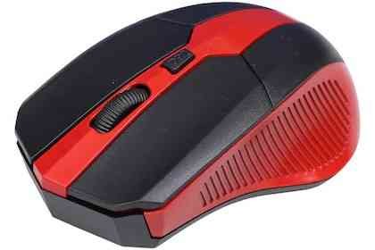 Mouse Zebion Glider Candy Wireless Mouse Black & Red, Smooth Gliding, 4G Wireless Technology, Range Upto 10 Meters, Black & Red