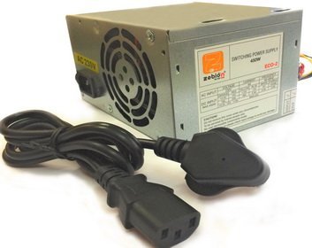 Smps Power Supply Zebion ECO-2 | 450 W Switching ATX (DSATA) 20 & 4 Pin SMPS for Desktop PC (Silver)