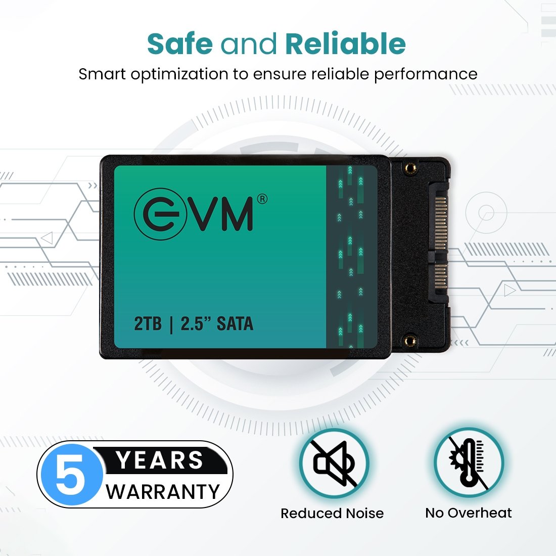 Harddisk EVM 2TB EVM25/2TB 2.5 Inch SATA 3.0 Internal SSD | Read 550MB/s & Write Speed 500MB/s