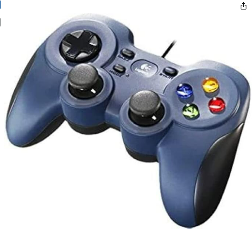 Gaming Pad Logitech Wired USB F310 | Controller Console Like Layout, 4 Switch D-Pad, 1.8-Meter Cord, PC, Steam, Windows, AndroidTV, Blue