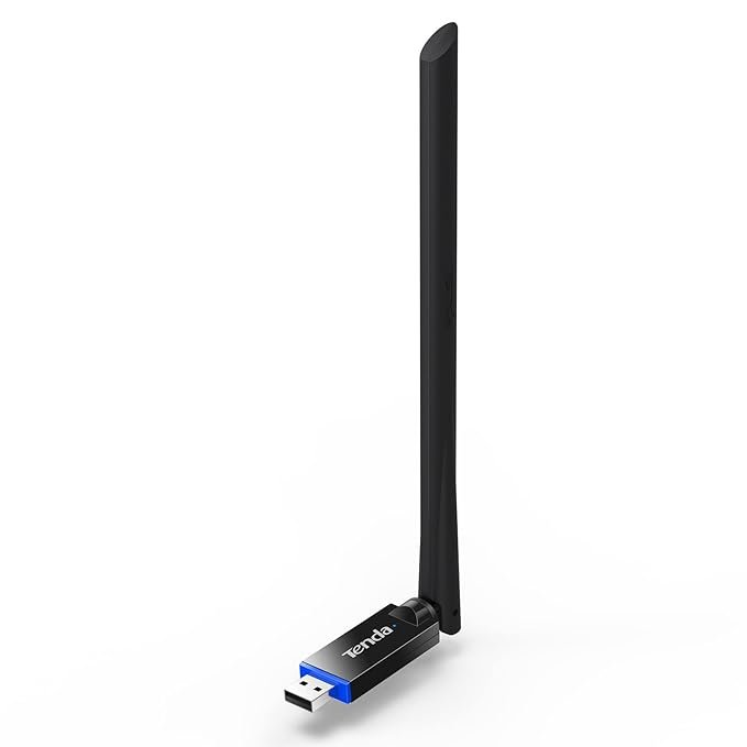 USB Adapter Tenda TE-U10 AC650Mbps Dual-Band Wireless USB Wi-Fi Adapter Dongle, Black