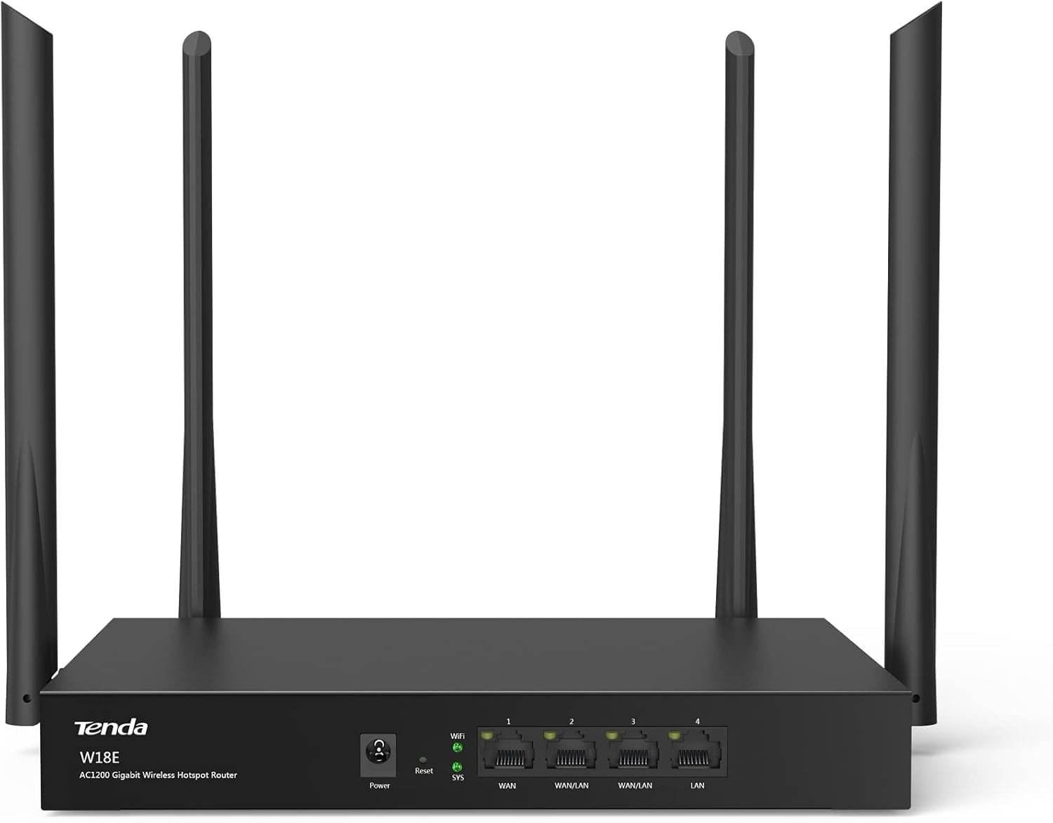 Router Tenda TEI-W18E AC1200 Dual Band Gigabit Multi-WAN Wireless Hotspot Router, Black