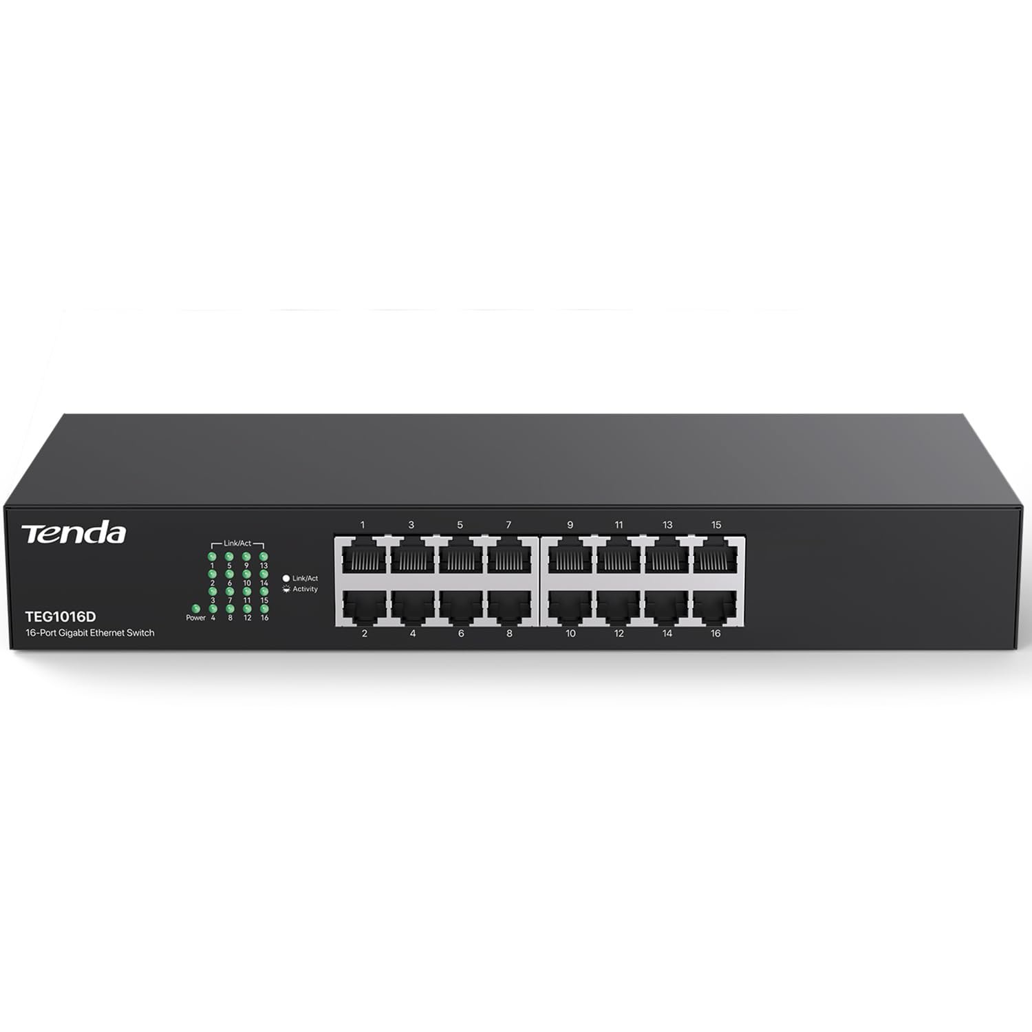 Switch Tenda TEG1016D 16-Port Gigabit Ethernet Desktop/Rackmount Switch, Plug & Play