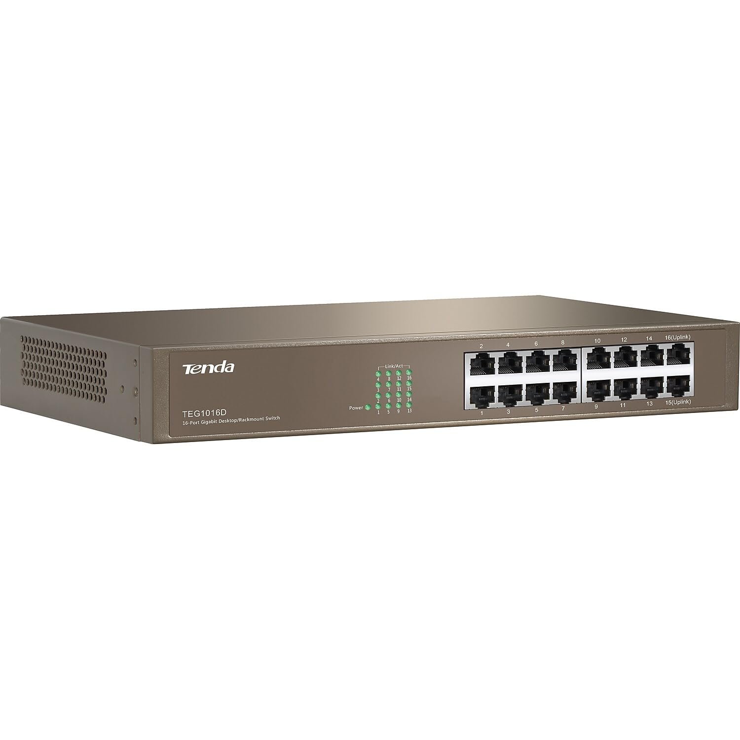 Switch Tenda TEG1016D 16-Port Gigabit Ethernet Desktop/Rackmount Switch, Plug & Play