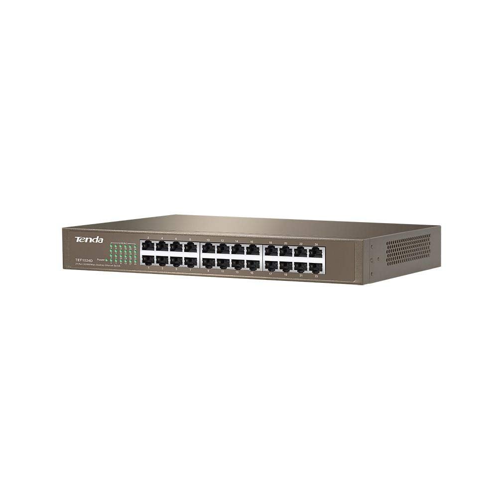 Switch Tenda TEF1024D-N 24-Port 10/100 Mbps Desktop Fast Ethernet Switch, Rackmountable