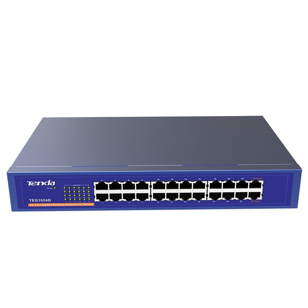 Switch Tenda TEG1024D 24-Port Gigabit Ethernet Desktop/Rackmount Switch, Plug & Play
