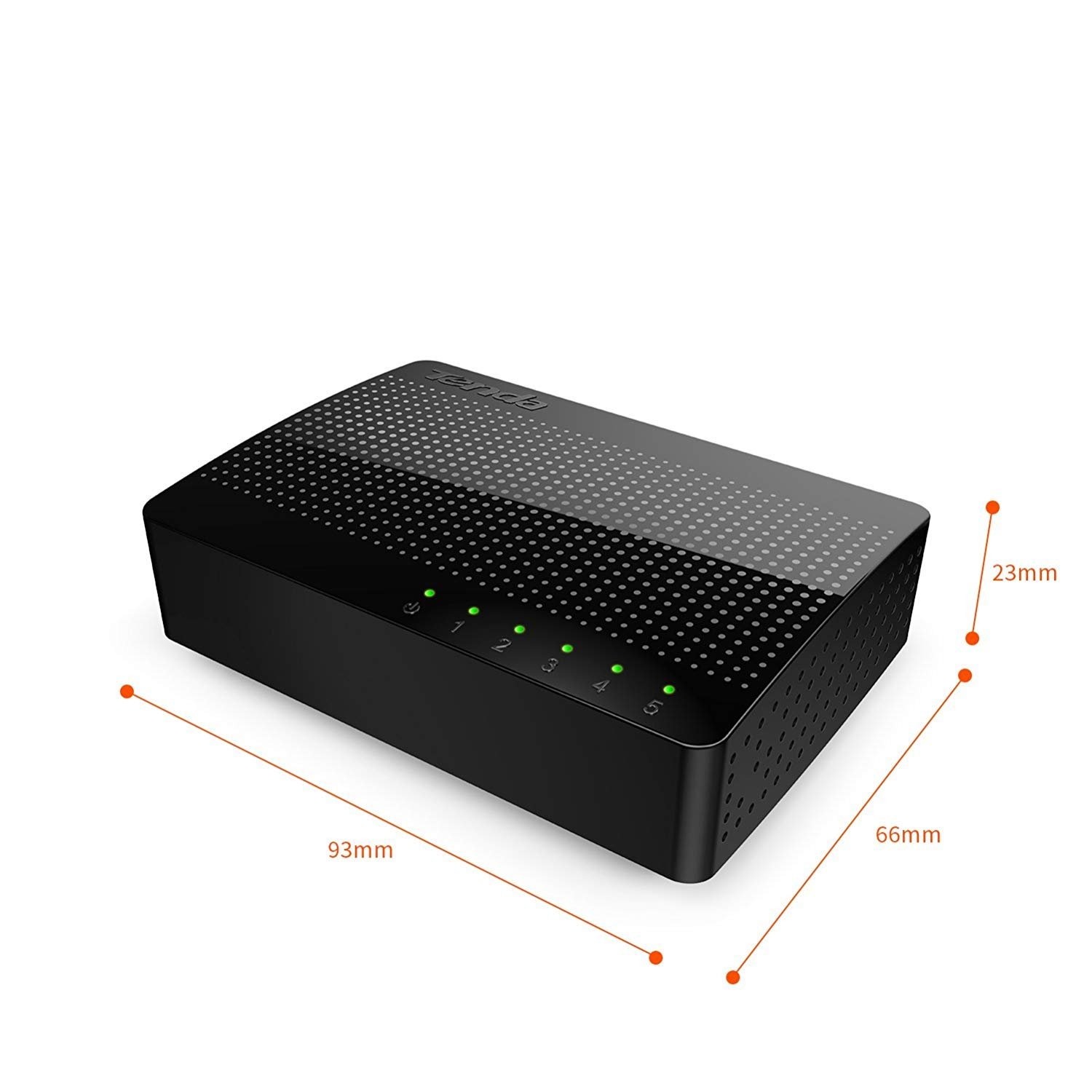 Switch Tenda TEI-SG105M 5-Port Gigabit Ethernet Desktop Switch, Metal Body, Black