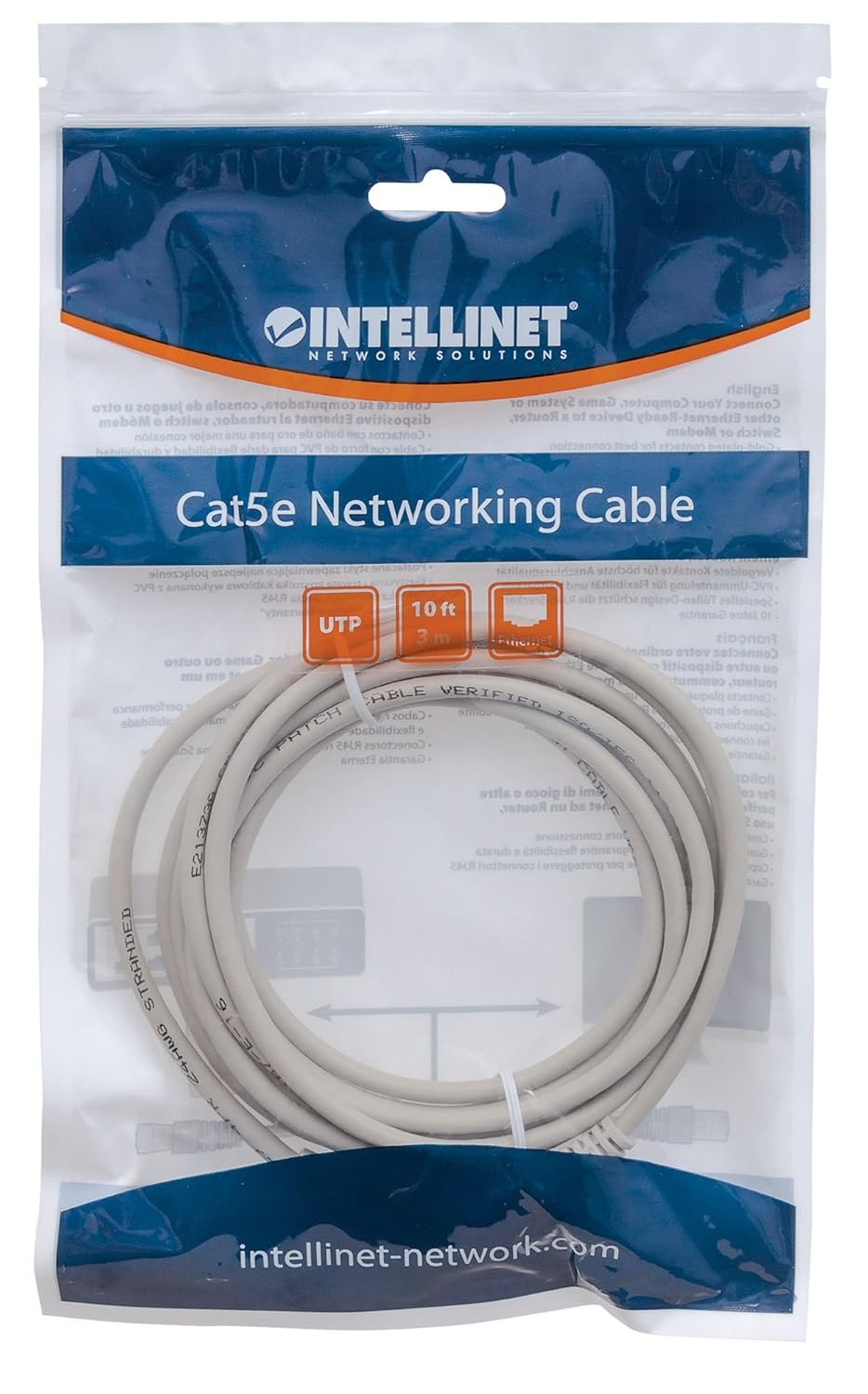 Patch Panel Tenda TEP-C6UBL-10 Cat6 UTP Gigabit Patch Cable 10 Meter, Blue