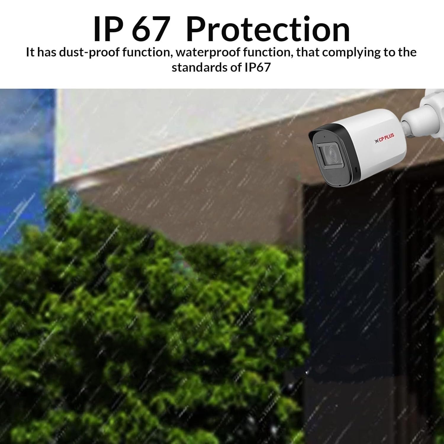 Security Camera CP Plus CP-URC-TC24PL3 | 2.4MP IR Bullet Camera, 3.6mm Fixed Lens, DWDR, Day/Night Vision, IR Range of 30 Mtrs, IP67, White