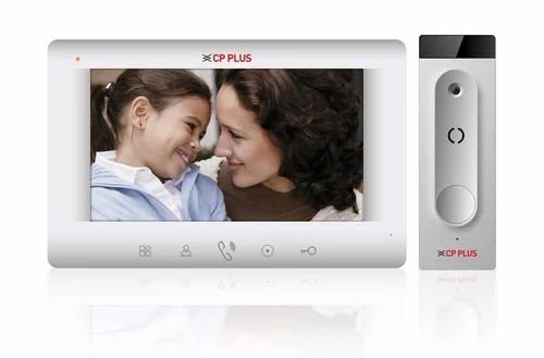 Video Door Phone CP Plus 7'' TFT Screen VDP CP-UVK-701MTA - White Video Intercom Kit with Memory