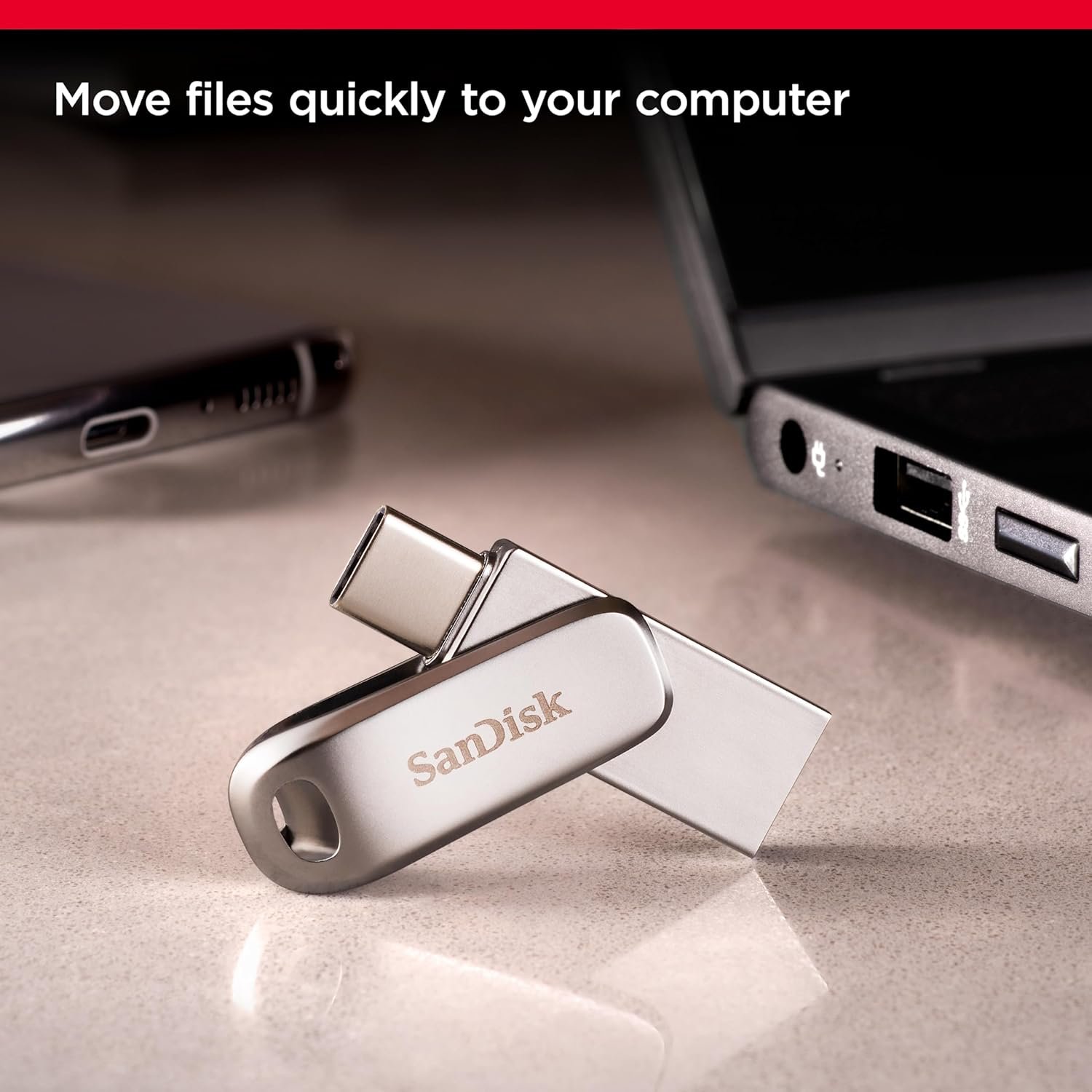Pendrive SanDisk 64GB Ultra Dual Drive Luxe USB Type-C Flash Drive - 150MB/s | SDDDC4-064G-I35