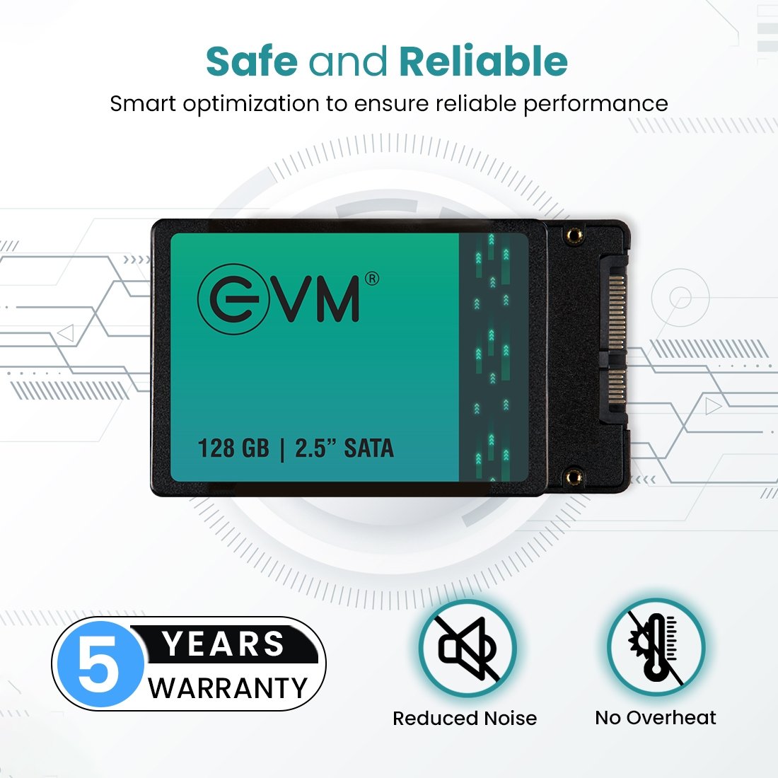 Harddisk EVM EVM25/128GB 2.5 Inch SATA 3.0 Internal SSD | Read 550MB/s & Write Speed 500MB/s