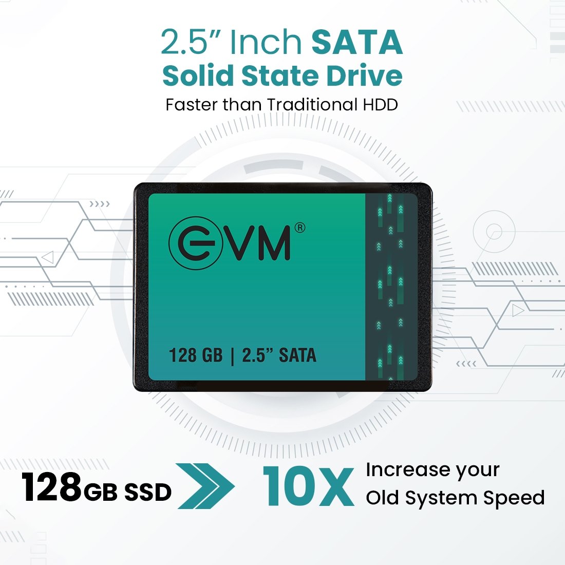 Harddisk EVM EVM25/128GB 2.5 Inch SATA 3.0 Internal SSD | Read 550MB/s & Write Speed 500MB/s
