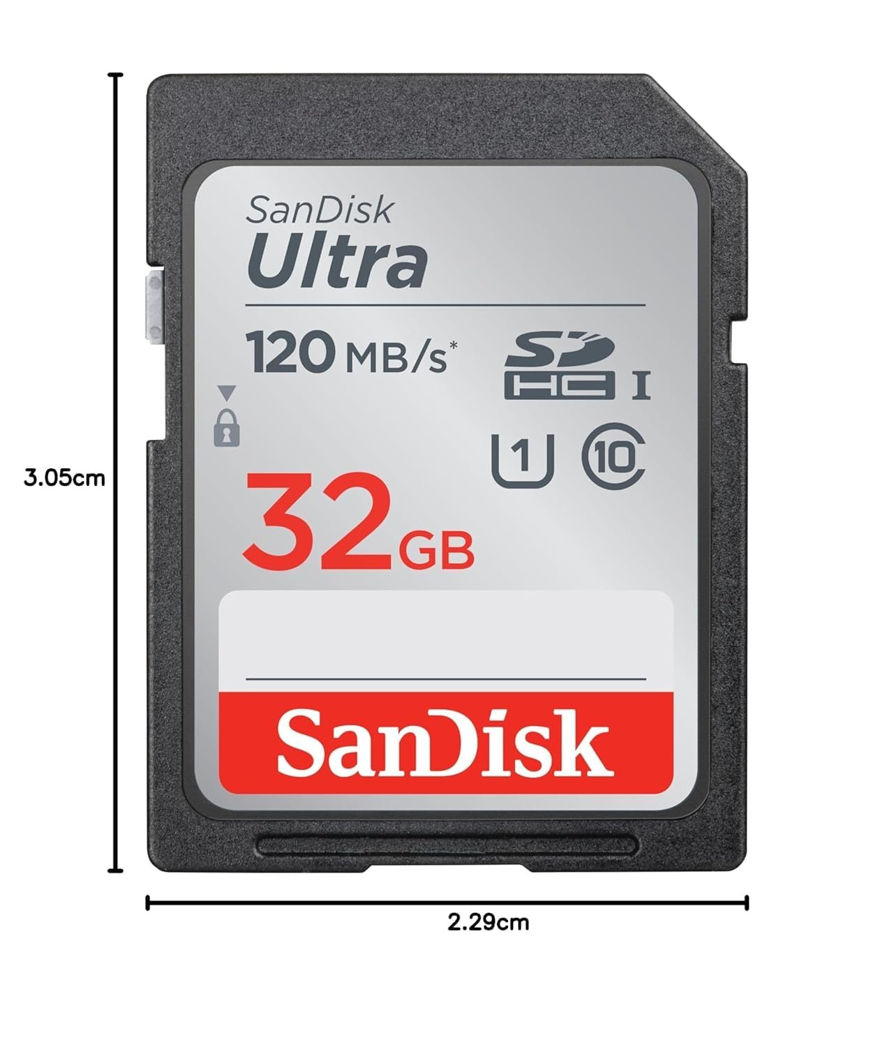 Card Micro SD SanDisk 32GB Ultra SDHC UHS-I Memory Card - 120MB/s, C10, U1, Full HD | SDSDUN4-032G-GN6IN