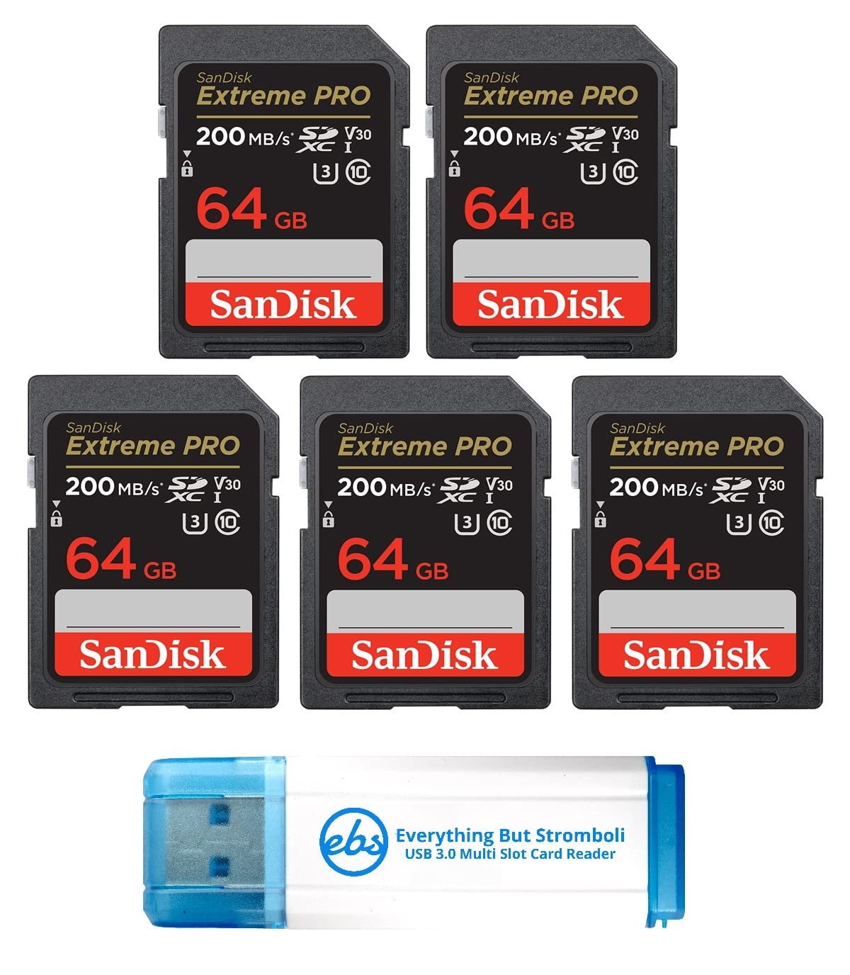 Card MicroSD SanDisk 64GB Extreme PRO SDXC UHS-I Memory Card - C10, U3, V30, 4K UHD | SDSDXXU-064G-GN4IN