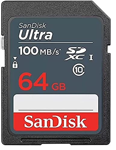 Card SD SanDisk 64GB Ultra SDHC UHS-I Memory Card - 100MB/s, C10, U1, Full HD | SDSDUNR-064G-GN3IN