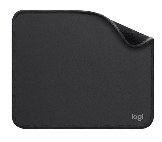 Pad Mouse Logitech Style GP-10077 | Rubber Non Woven Fabric Pad, Black