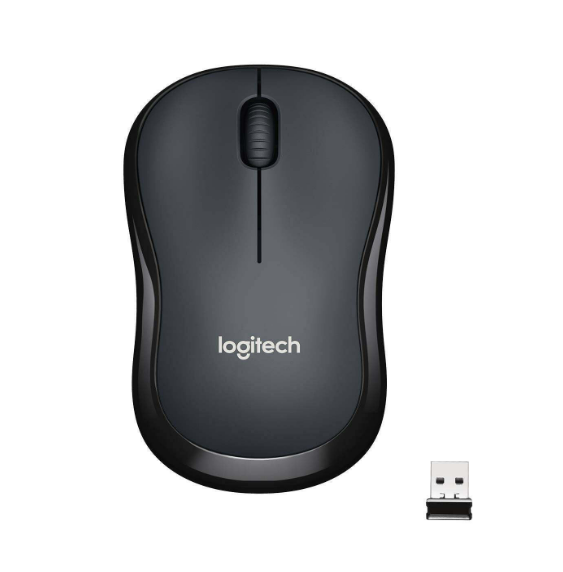 Mouse Logitech M220 Silent Wireless Mouse | 2.4 GHz with USB Mini Receiver, 1000 DPI Optical Tracking, 18 Month Battery Life, Ambidextrous PC/ Mac/ Laptop, Charcoal Black