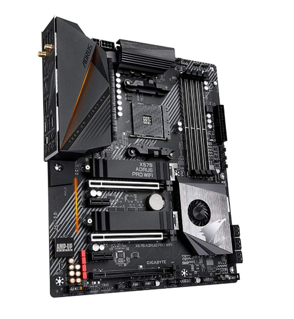 Motherboard Gigabyte X570 AORUS PRO WIFI Motherboard | AMD X570 chipset, 12+2 phase IR digital VRM, dual PCIe 4.0 M.2 with thermal guards, Intel WiFi 6, Intel GbE LAN, USB Type-C, Fins-Array heatsink, RGB Fusion 2.0