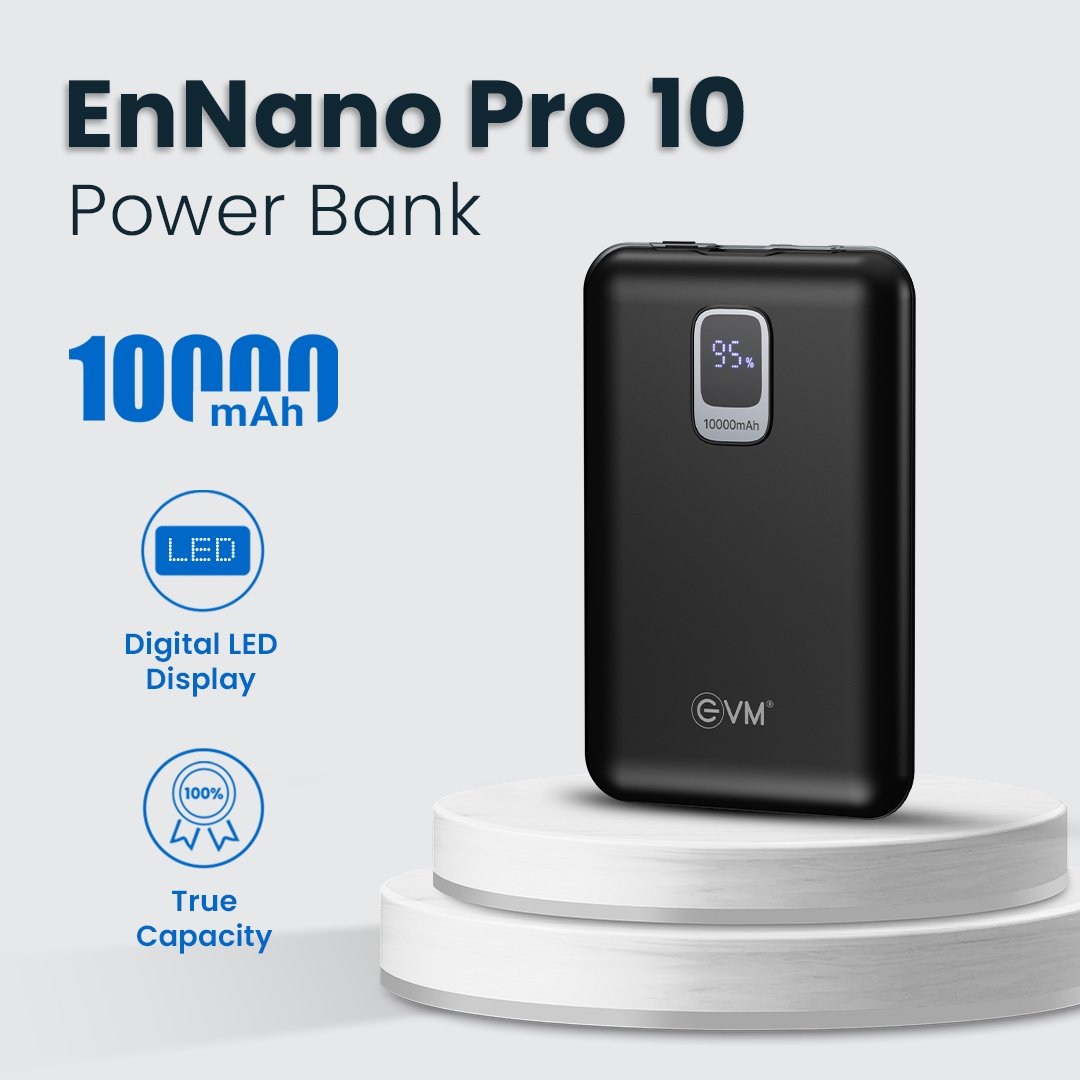 Power Bank EVM Ennano Pro 10 EVM-P0407 10000MAH 25W, Li-polymer, Silver