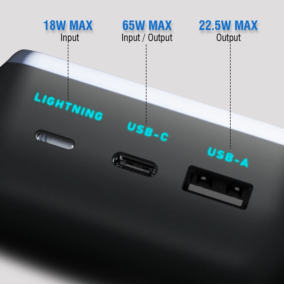 Power Bank EVM Enlap Pro EVM P0402 30000MAH 65W, Li-polymer, Compatible with Type-C Input Laptops