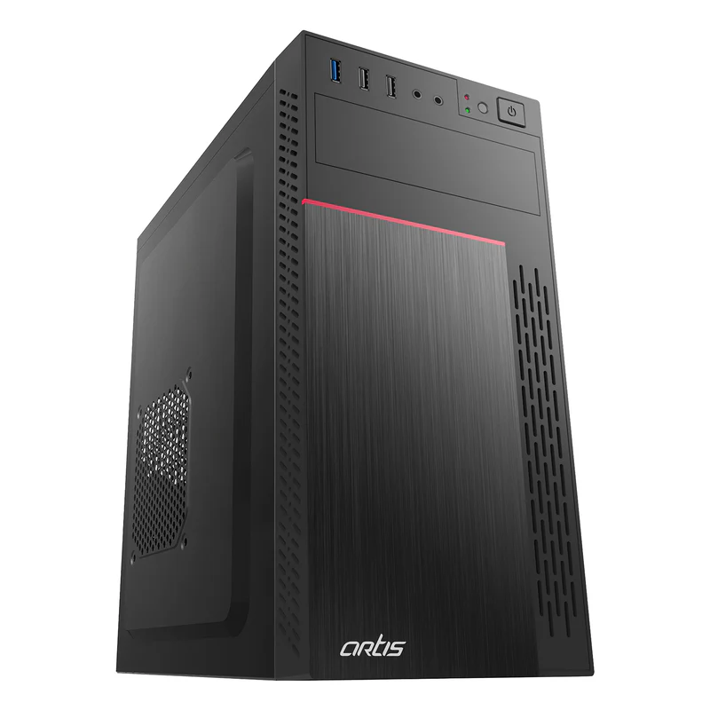 Cabinet Artis 2720 3.0 (1x2.0+1x3.0) USB Computer Cabinet | Support Micro ATX Motherboard, 1 X 80mm Fan With 400C Plus Power Supply