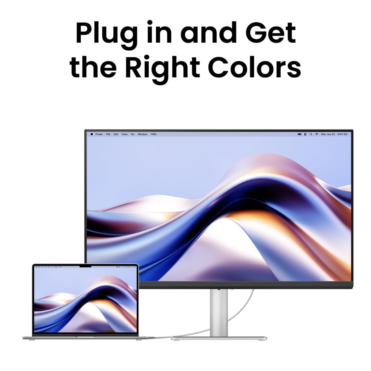 Monitor BenQ 27 Inch (68.58 cm) MA270U | 4K IPS 3840 x 2160, 60Hz, Monitor For Mac, P3 Color Gamut, Dual USB-C 90W PD, Dual HDMI, Brightness & Volume Control, HAS Stand, Display Pilot 2.0, Height Adjustment, Integrated Mac Controls, White