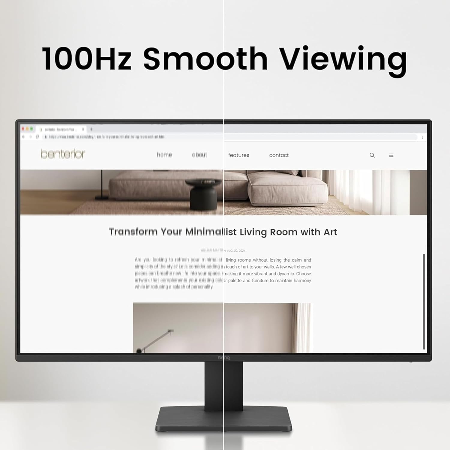 Monitor BenQ 27 Inch GW2791 | 1920 x 1080 FHD 100Hz IPS 250nits Eye Care 99% sRGB Monitor, HDMI & Display Port, Ultra Slim Bezel, TUV Certified, Flicker-Free, Low Blue Light Plus, Black