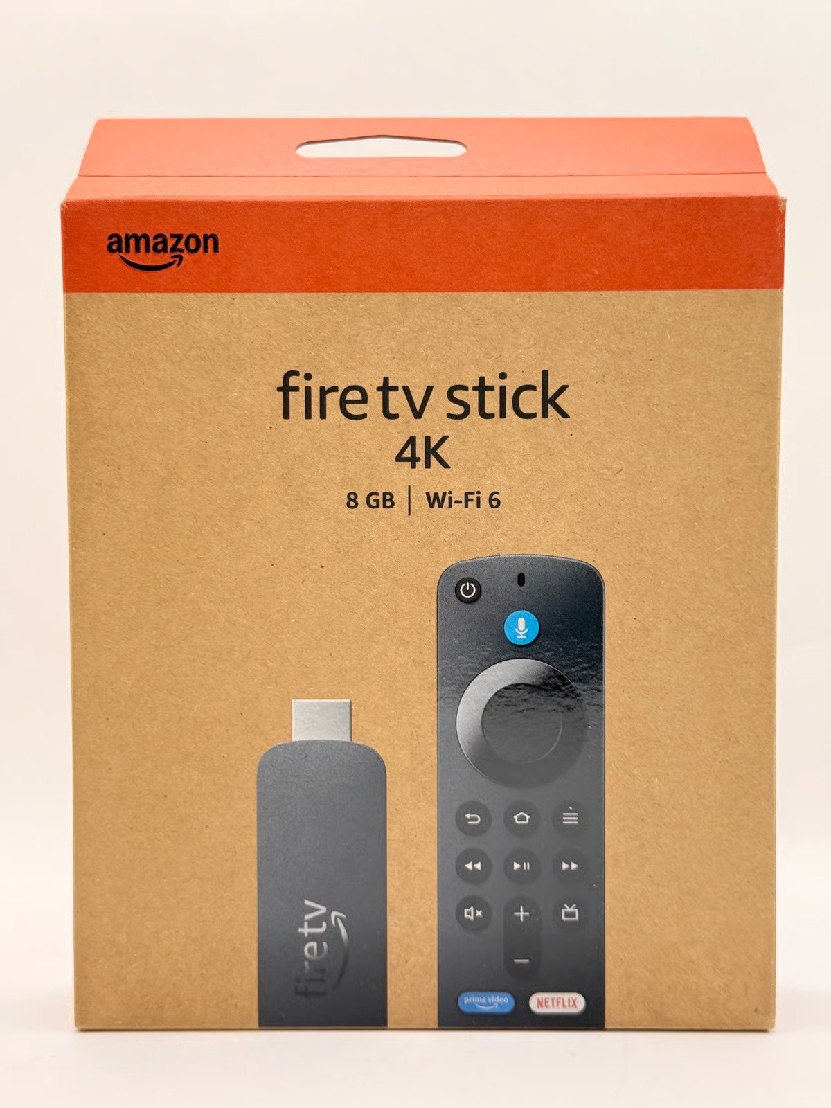 Fire TV Stick Amazon 4K 8GB Wi-Fi 6 with Alexa Voice Remote (includes TV / soundbar controls), Dolby Vision and Atmos Support | Ultra HD, Quad-core Processor, High Dynamic Range, Black