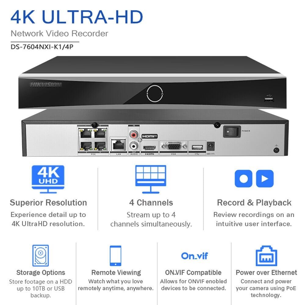 SNVR Hikvision DS-7604NXI-K1 | 4 Channel