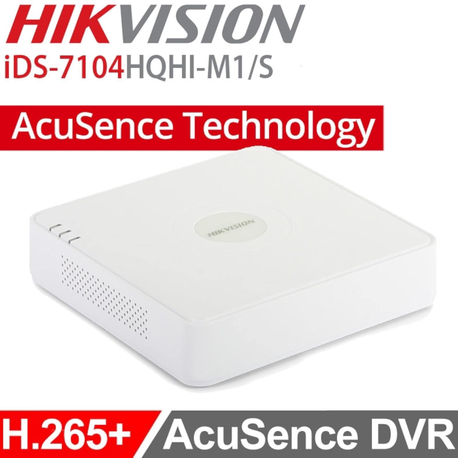 SDVR Hikvision Value Series IDS-7104HQHI-M1/S | 1080P 5MP 4 Channel Mini 1U H.265 AcuSense DVR, Human / Vehicle Analysis