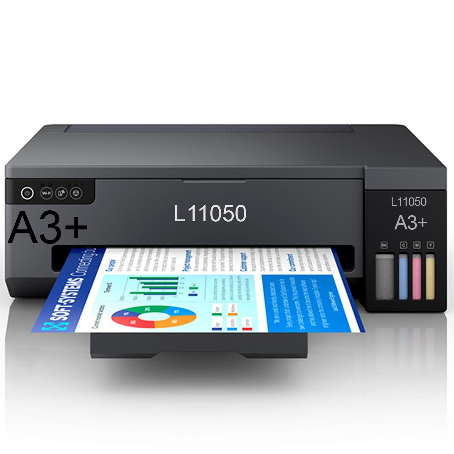 Printer Epson EcoTank L11050 | A3+, 4 Colour Single Function Ink Tank Printer with WiFi Connectivity, Black