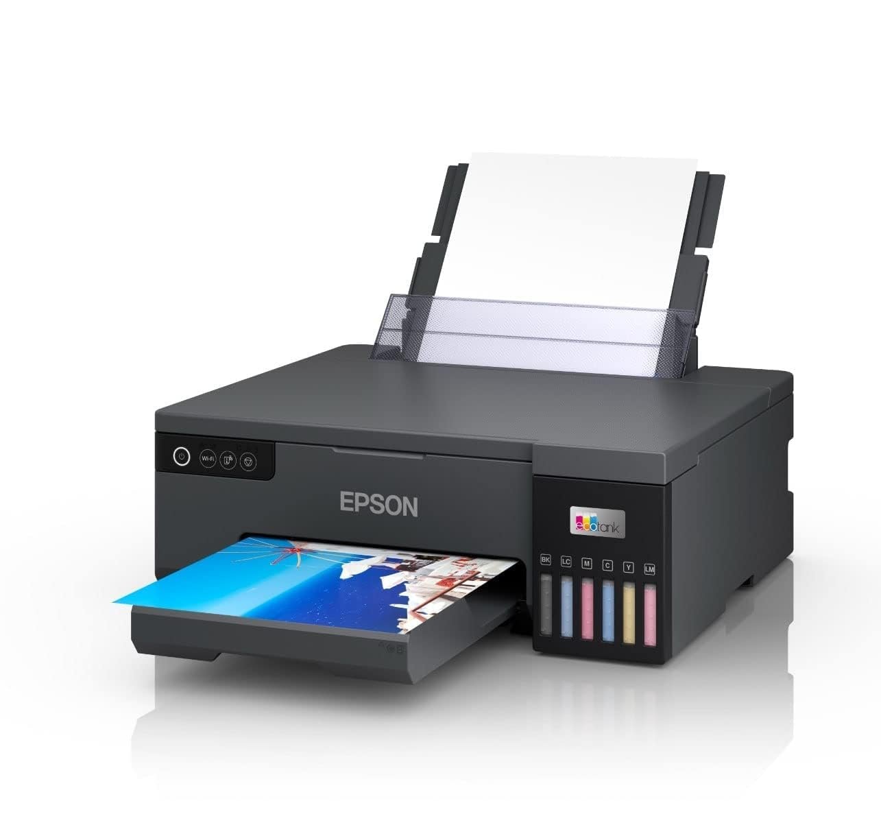 Printer Epson EcoTank L8050 | High volume photo printer, Fast and feature-rich, 6 colour, delivers high volume, hassle-free printing at an ultra-low cost (Black)