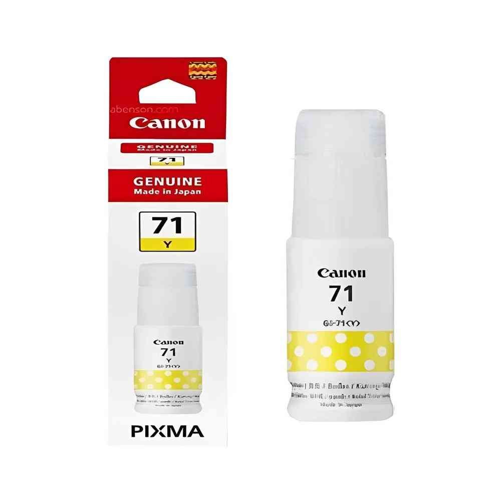 Ink Bottle Canon GI-71 Yellow | Compatible with Canon G1020 / G2020 / G2021 / G2060 / G3020 / G2021 / G3060 / G1737 / G2770 / G3770 / G4770 / G1730 / G2730 / G3730