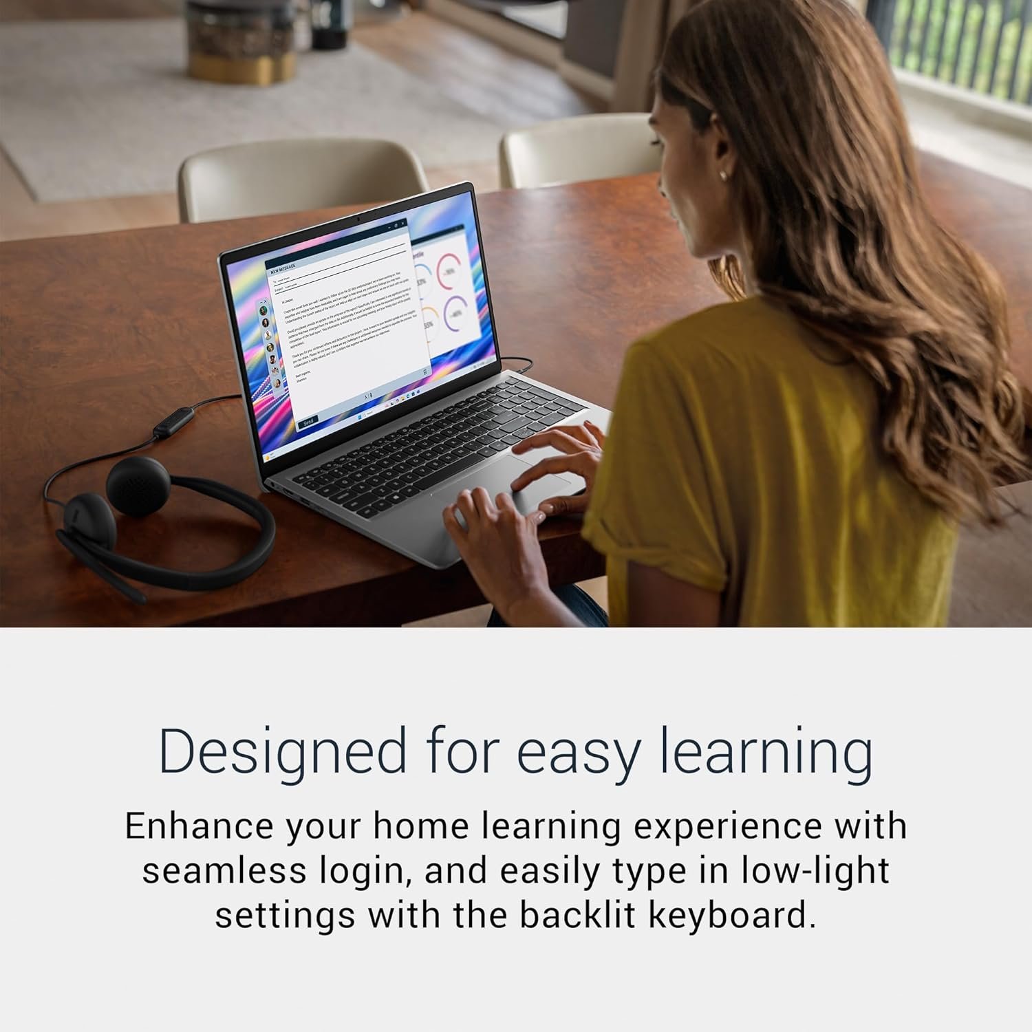 Laptop Dell 15 DC15250 | 15.6″ FHD anti-glare IPS 120Hz display (250 nits). Intel Core i7-1355U (13th Gen), 16GB DDR4 RAM, 512GB NVMe SSD. Windows 11, Office H&S 2024, M365, backlit keyboard, no FPR, backpack, Platinum Silver.