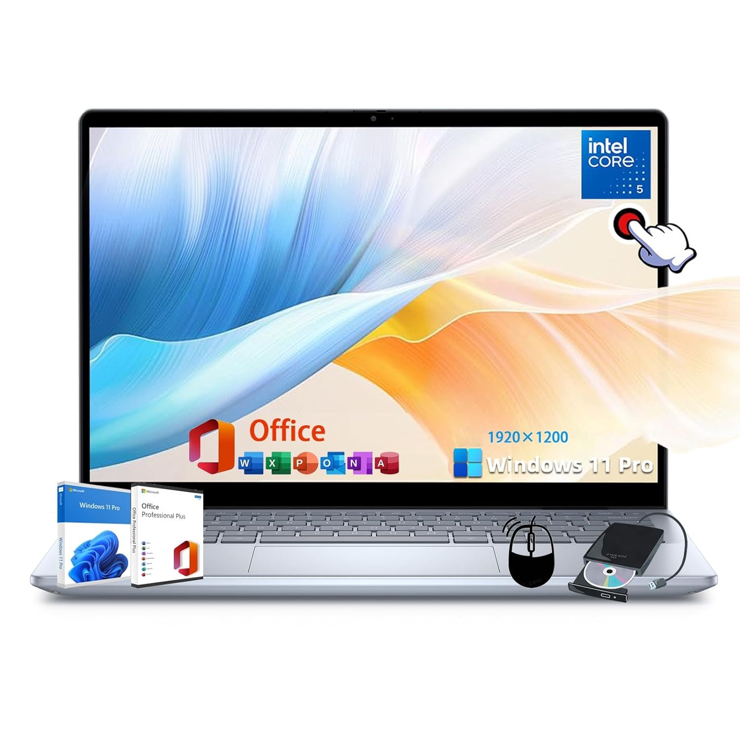 Laptop Dell 14 DC14250 | 14″ FHD+ anti-glare WVA display (300 nits) with ComfortView. Intel Core 5 120U, 16GB DDR5 RAM, 512GB NVMe SSD. Windows 11, Office H&S 2024, M365, backlit keyboard, fingerprint reader, backpack, Platinum Silver.