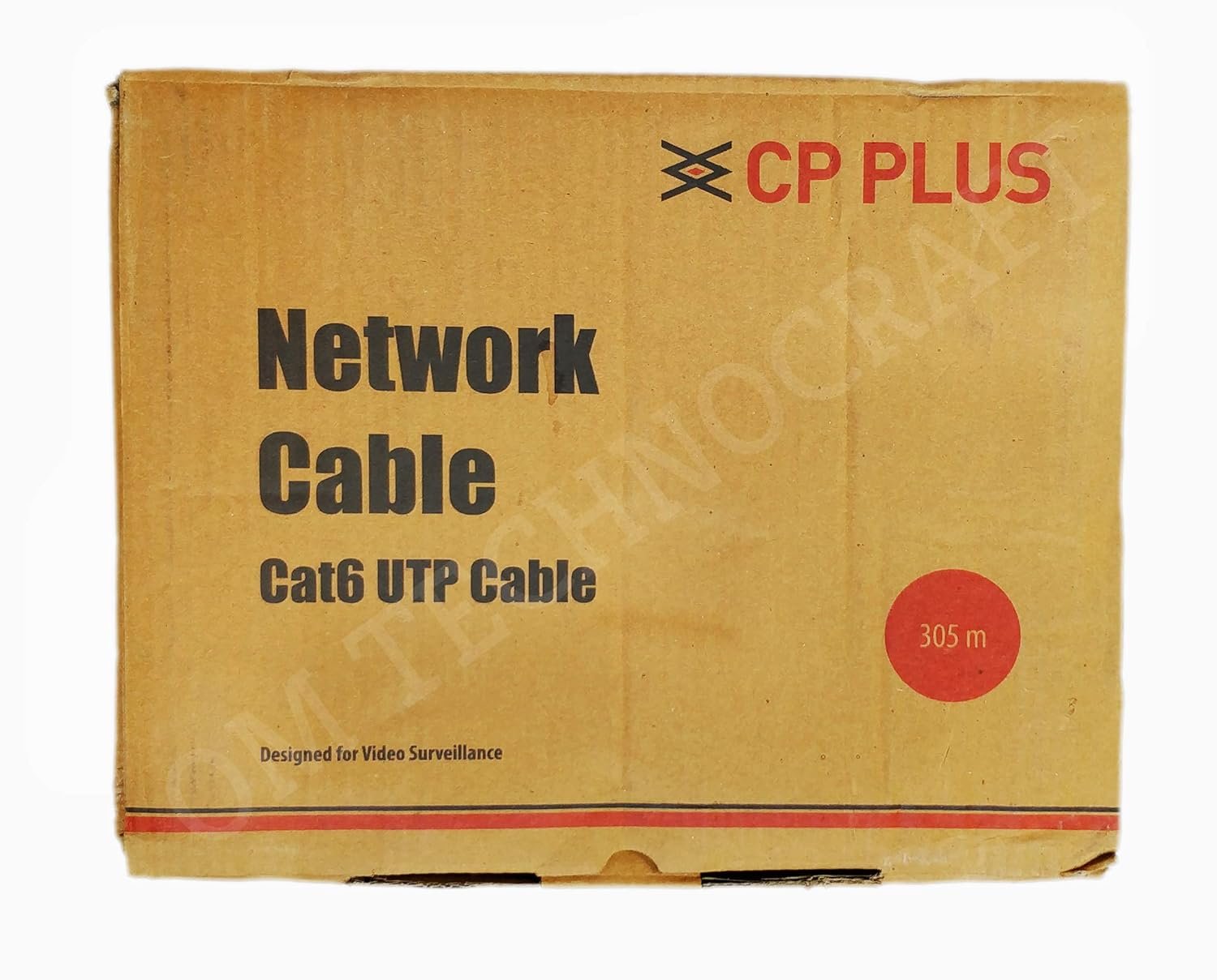 Cable CP Plus Cat6 4Pair UTP 305M CP-EUT-6TGLA-305 | Tangle Free, Compatible with Networking, Cctv, Grey