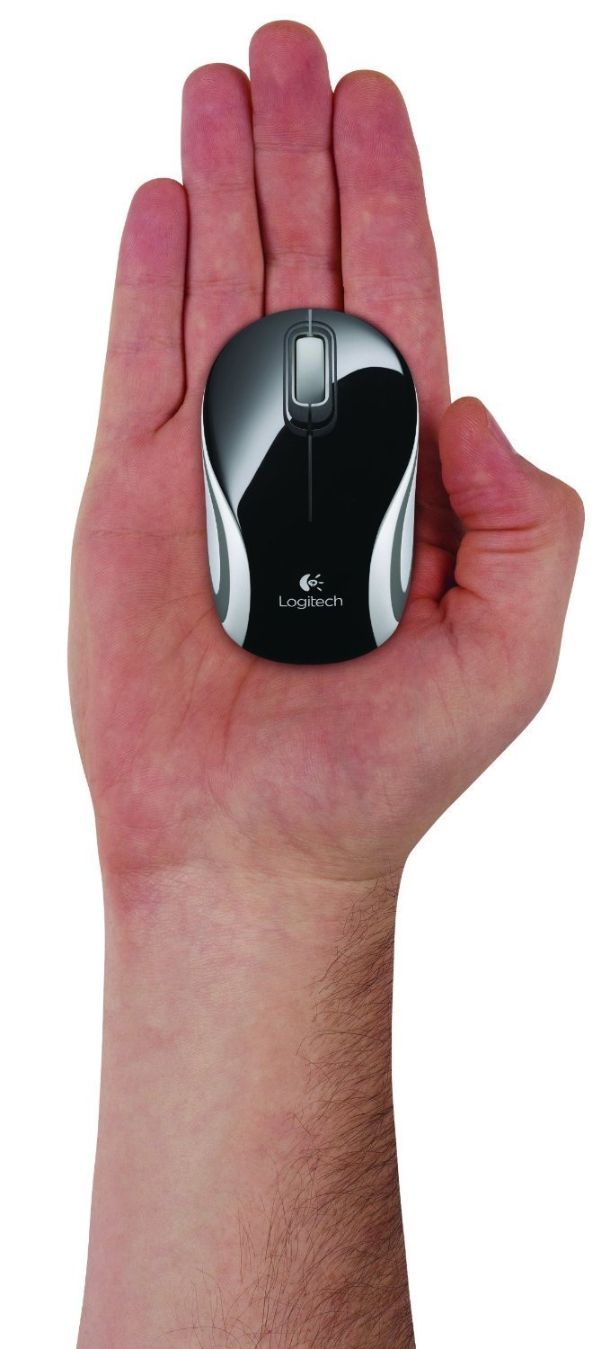 Mouse Logitech M187 Ultra Portable Mini Wireless, 2.4 GHz with USB Receiver, 1000 DPI Optical Tracking, 3-Buttons, PC/Mac/Laptop | Black